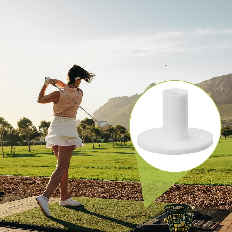 PATIKIL Rubber Golf Tee, 8 Pack 1.4 Inch Golf Practice Tees Training Driving Range Tee Stable Golf Ball Holder for Outdoor Indoor Hitting Mat Golf Mat, White