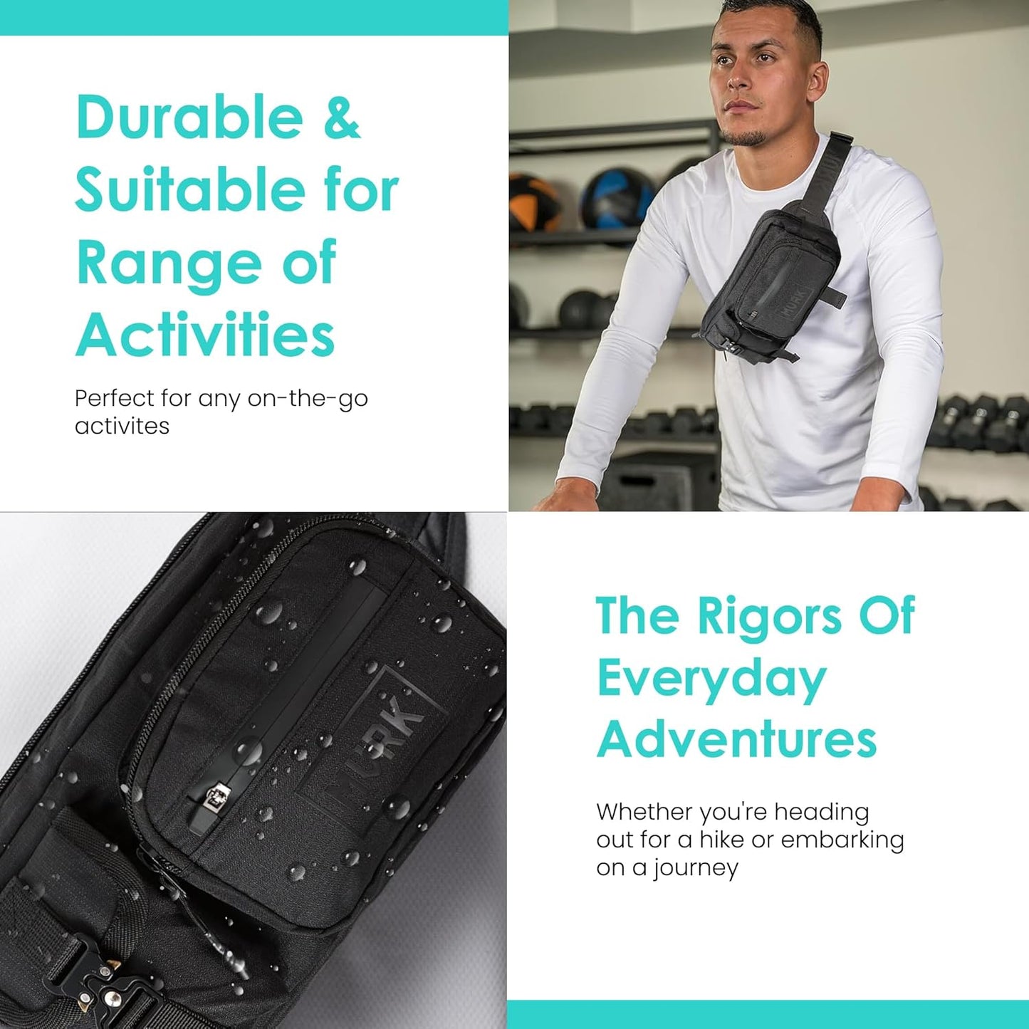 MVRK Crossbody Bag - Durable Minimalist Design for Everyday Adventures | Ideal for EDC, Hiking & More