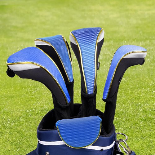 Andux Gold Golf Putter Club Head Covers Half-Mallet Putter Cover Small-Semicircle MT/TG29 (Blue)