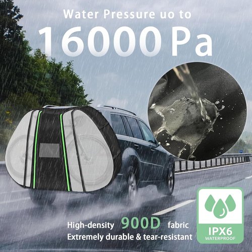 JUIN Bike Covers | Heavy Duty Waterproof Bicycle Cover for Mountain Bikes - Fits 2 Bikes (Clear)