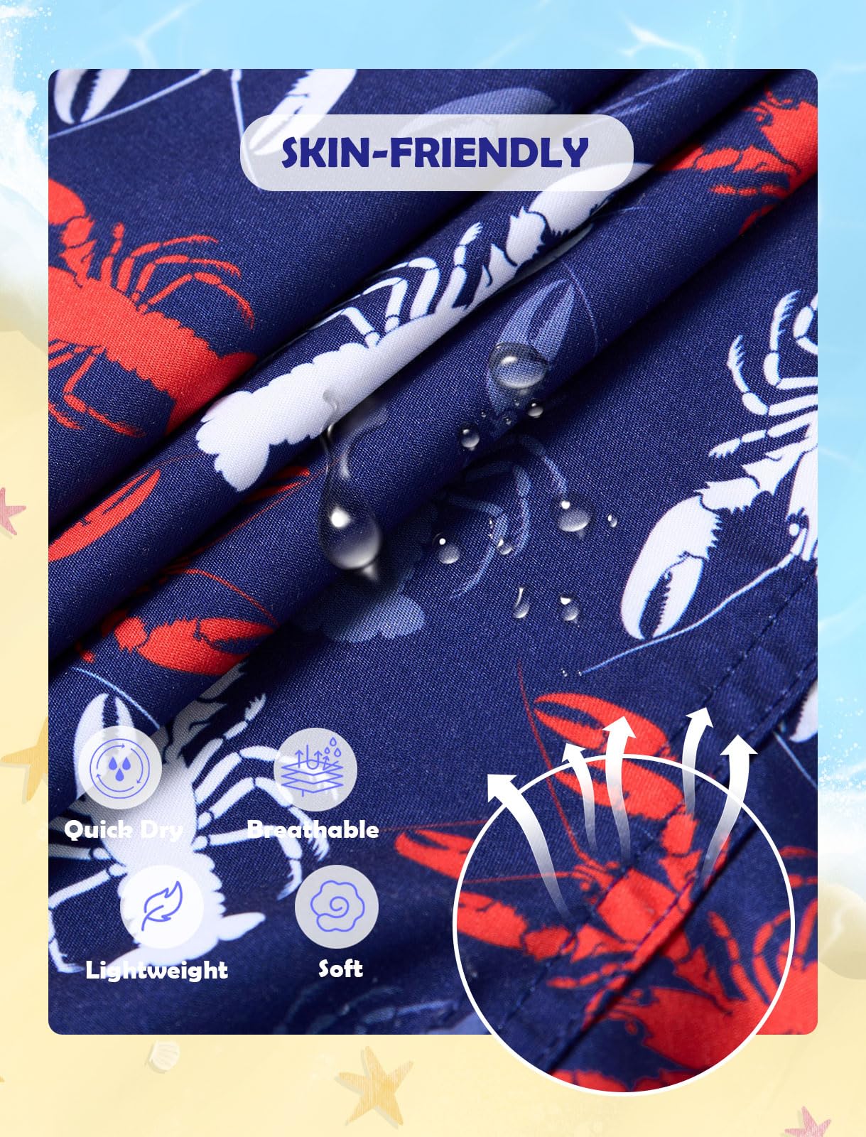 Cuddomper Teen Boys Swim Trunks Compression Liner Size 10-12 Swimming Shorts Crayfish Quick Dry Bathing Suit Swimwear with Stretch Boxer Brief Swimsuit Beach Boardshorts