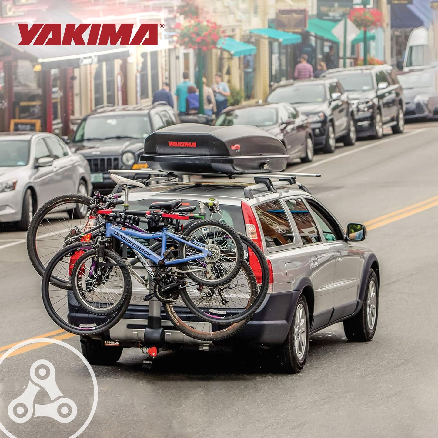 Yakima Ridgeback Tilt-Away Hitch Mount Bike Rack, Foldable Design for Storage - Folding Rear-Mounted Bicycle Carrier for Car, SUV, or Truck Receiver with Anti-Sway & Lock System
