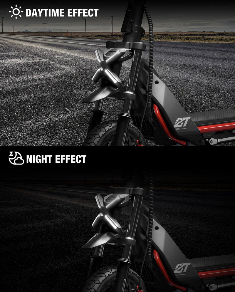 stio Scooter X-type Position Light Compatible with Ninebot by Segway ZT3 Pro Kickscooter X-shaped Front Lamp Super Bright Headlight Replacement ZT3 Original Accessories
