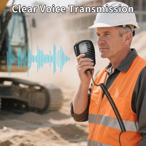 SAMCOM IP67 Waterproof Speaker Mic for Two Way Radios,SCSP05 Heavy Duty Handheld Shoulder Mic with 3.5mm Earpiece Jack, 2 Pin K Head for FPCN30A Walkie Talkies