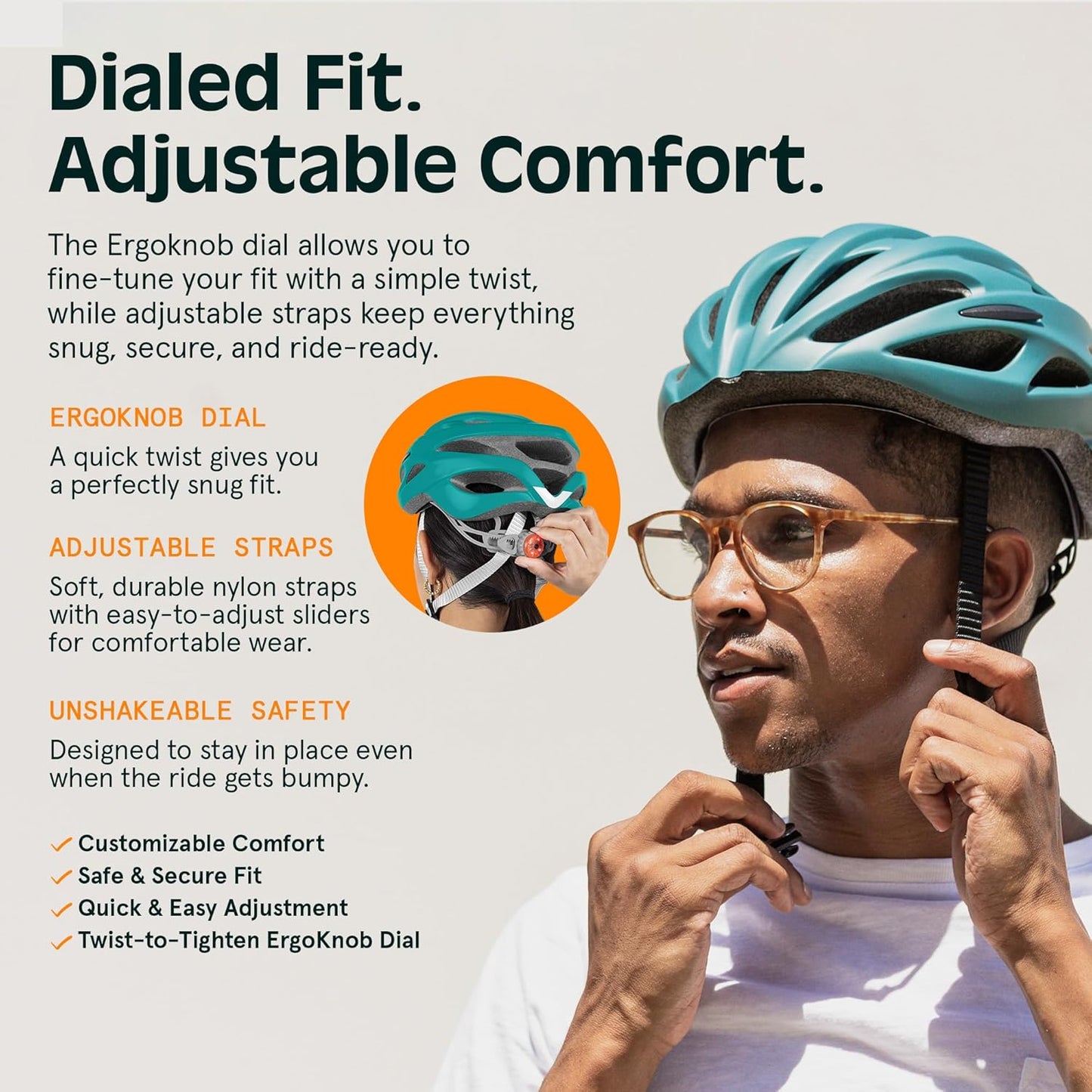 Retrospec Silas Road Bike Helmet - Adjustable Adult Cycling Protection with LED Light & 24 Air Vents | Lightweight 54-61cm