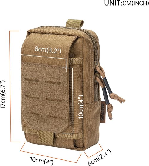 EXCELLENT ELITE SPANKER Tactical EDC Pouch - Versatile Molle Utility Holster for Phones & Tools