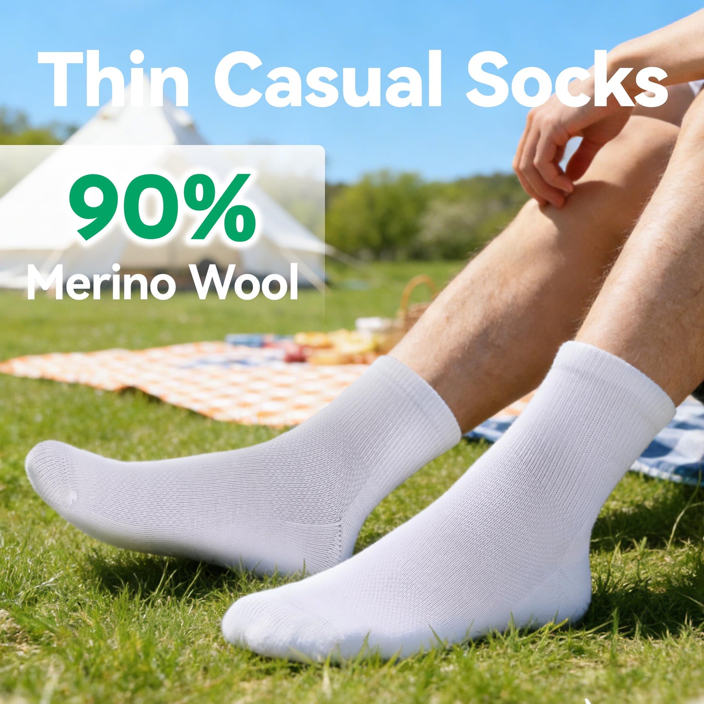 RZTT Merino Wool Socks for Men Quick Dry Athletic Low Cut Socks for Men with Arch Support Breathable Soft Wool Ankle,3 Pairs,XLarge,White