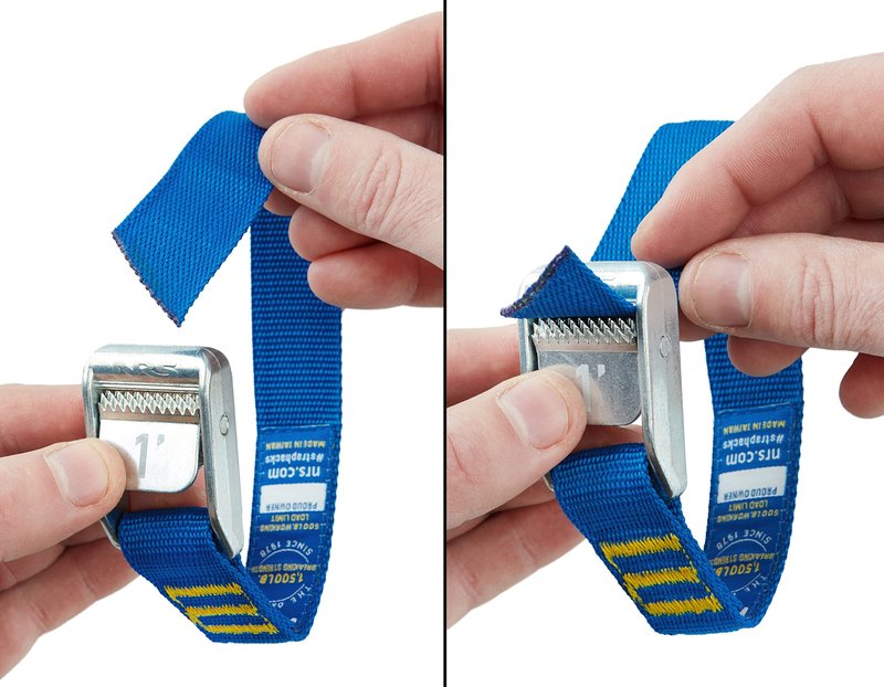 NRS 1" Heavy Duty Tie Down Strap – 2 Pack | Cargo Roof Rack Strap for Vehicle, Trailer, Kayak, Moving | 500 lbs. Working Load | 1,500 lbs Breaking Strength