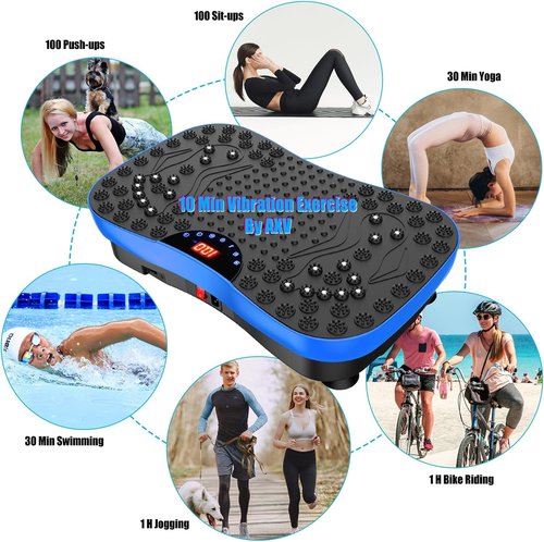 AXV Vibration Plate - Full Body Shaker Machine for Lymphatic Drainage | Weight Loss & Fitness Gym Pad
