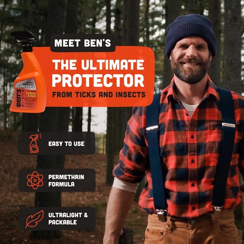 Ben's Clothing & Gear Insect Repellent Spray - Long-Lasting Protection for Clothes & Gear - 24 fl oz