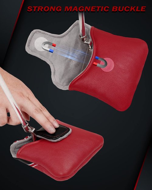 Golf Headcovers Red No.23 Square Mallet Putter Cover, Mallet Putter Cover,Putter Cover for Scotty Cameron Odyssey Taylormade Spider Putters