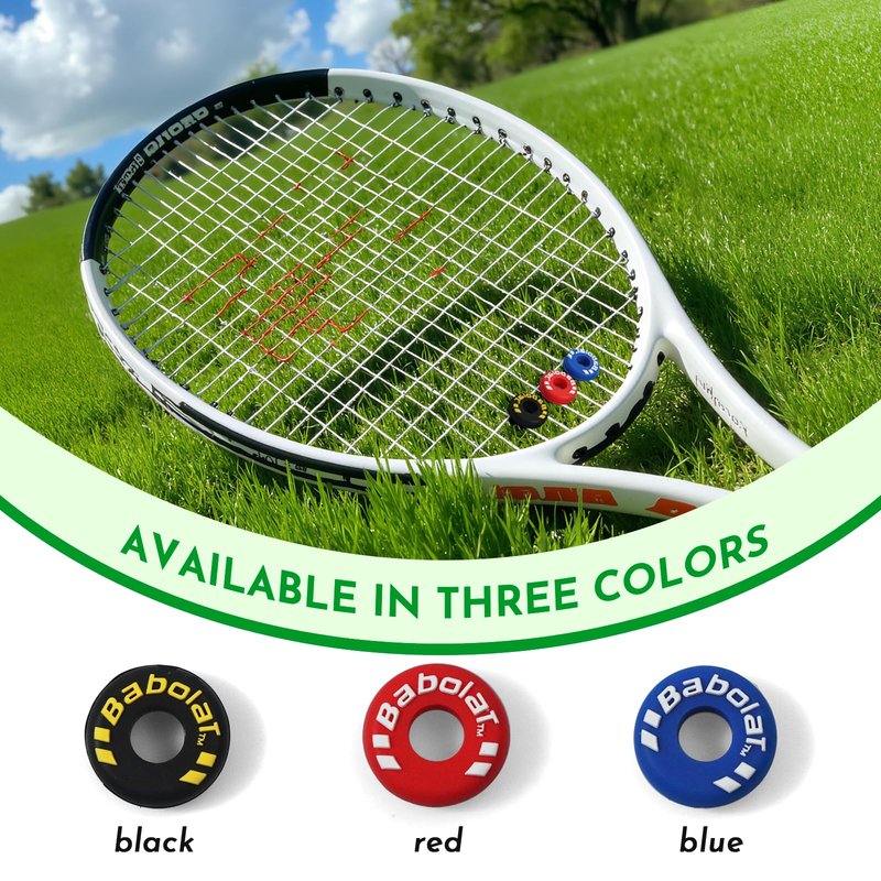PHX Grove 6-Pack Tire-Shaped Tennis Racket Vibration Dampener - Shock Absorbers for Racquet Strings, Reduces Vibration, Noise and Arm Strain for Pain Relief - Durable Rubber, Easy to Install