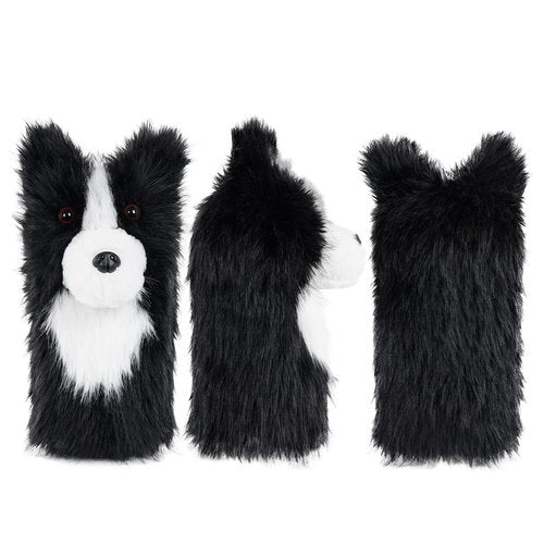 LZFAN Golf Club Covers for Woods and Drivers Funny Driver Headcover Animal Golf Club Head Covers Golf Gifts for Men Women Plush (Border Collie for Driver)