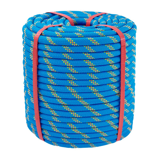 Arborist Rigging Rope Blue - 1/2 Inch Diameter 200 Ft - Heavy Duty Bull Rope for Arborist Climbing Nautical Swing Outdoor Adventures