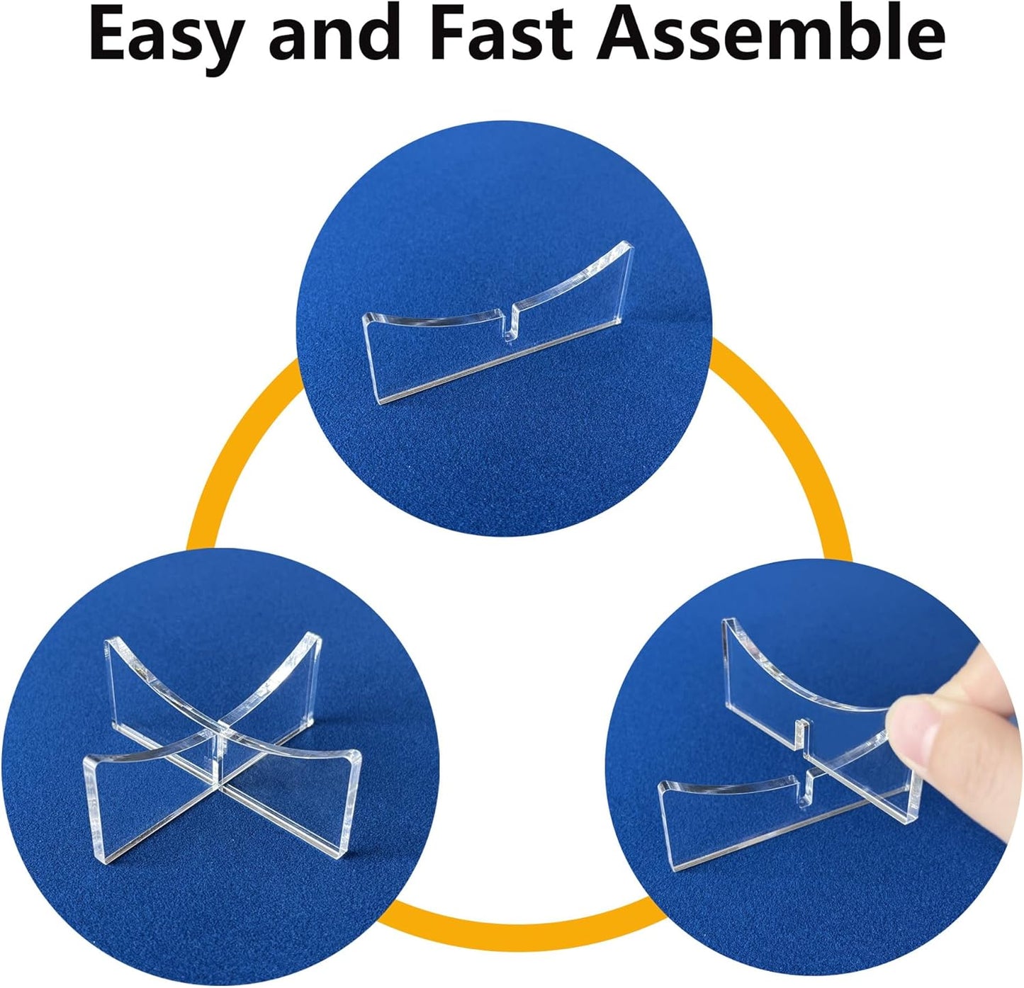 Skiennix Basketball Stand - 3-Pack Acrylic Display Holders for Football, Soccer & Volleyball