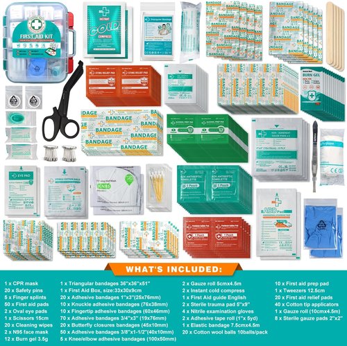General Medi 420-Piece Professional First Aid Kit - Premium Medical Supplies for Home, Travel & Outdoor