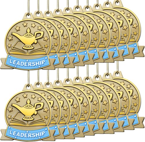 Academic Excellence Medals by [Brand Name] - 20 Pcs 2.4-Inch Gold Reading Medals with Neck Ribbons | Perfect Trophy Awards for Competitions