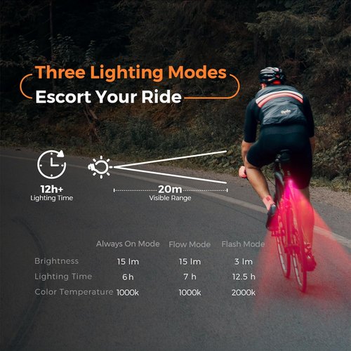 FLEXTAILGEAR Mini Portable Bike Tire Pump - Digital Gauge & Taillight, 120/130 PSI for All Bikes