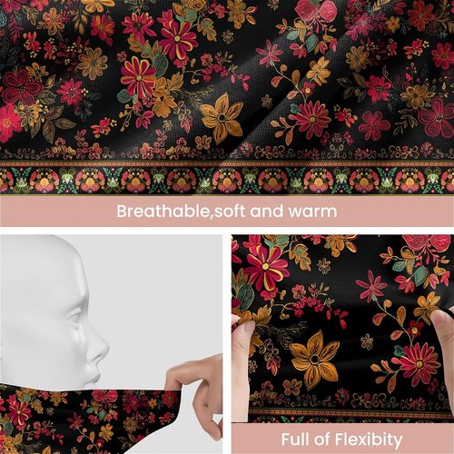 Bohemian Floral Women's Slouchy Beanie Hat Cute Turban Hats Cancer Headwear Caps Baggy Skull Sleep Scarf