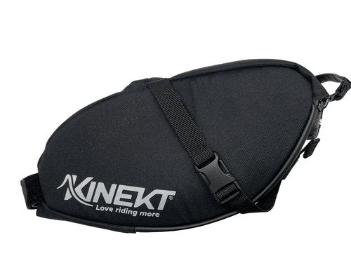 KINEKT Bike Waterproof Saddle Bag, Cycling Accessories, Magnetic Back Closure, Reflective Strip, 4 Liter Capacity, Black