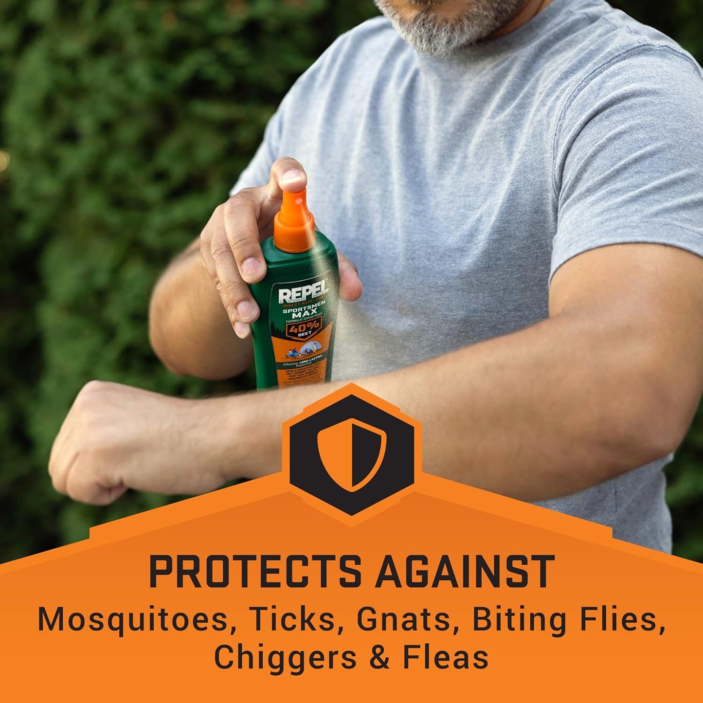 Repel Insect Repellent - Sportsman Max Formula for Mosquitoes, Ticks & Gnats | 6 oz Aerosol (Pack of 2)