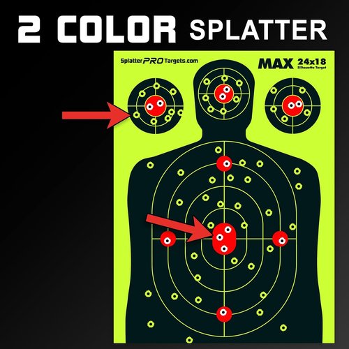 24x18 Extra Large Splatter Targets by [Brand Name] - Bright Fluorescent Yellow & White for Easy Shot Visibility