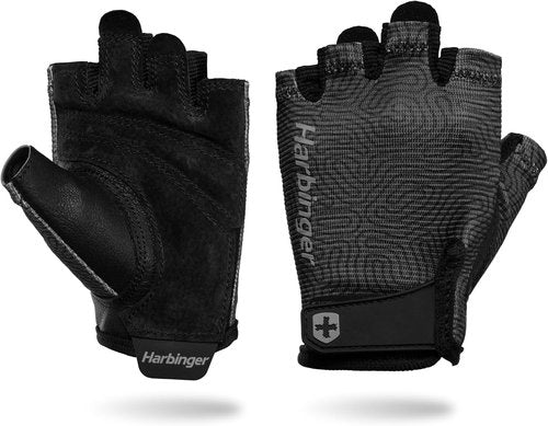 Harbinger Power Gloves 3.0 - Durable Half Finger Weightlifting Gloves for Women | Adjustable Wrist Closure, Small
