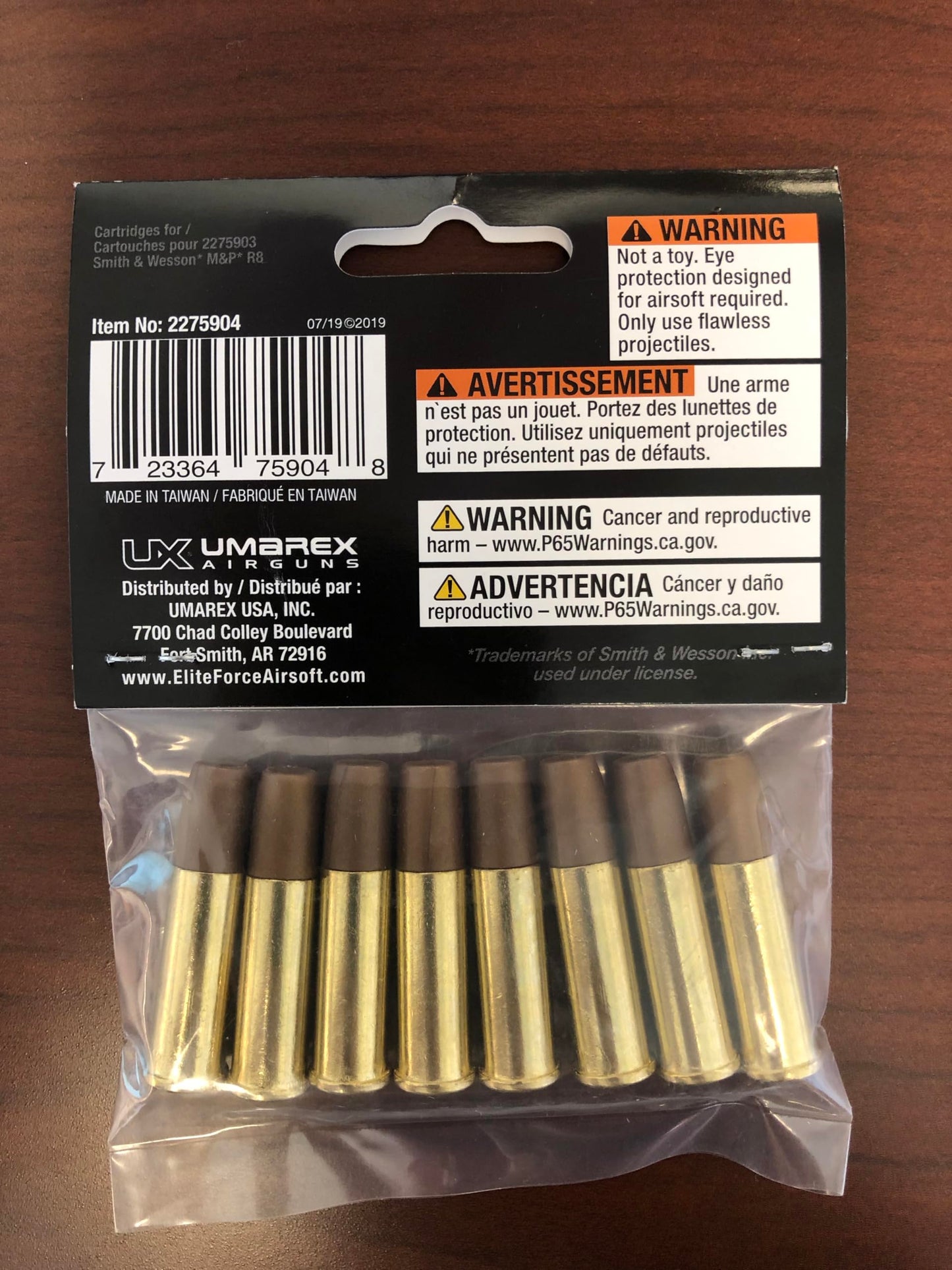 Smith & Wesson M&P R8 6mm BB Pistol Airsoft Gun Revolver BB Capsules, 8 Pack