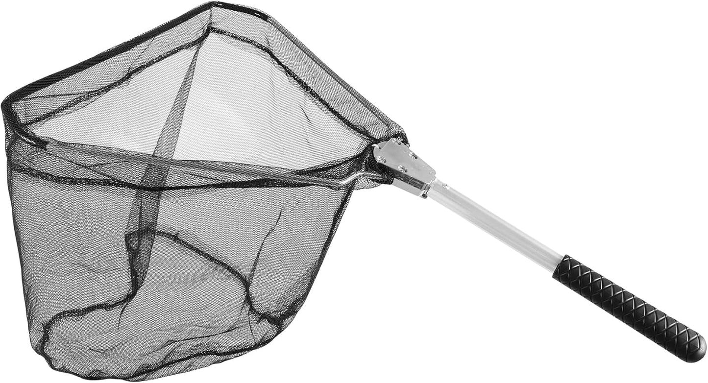 RESTCLOUD Fishing Landing Net - Telescoping Pole Handle, Extends 40-63 Inches for Freshwater Fishing