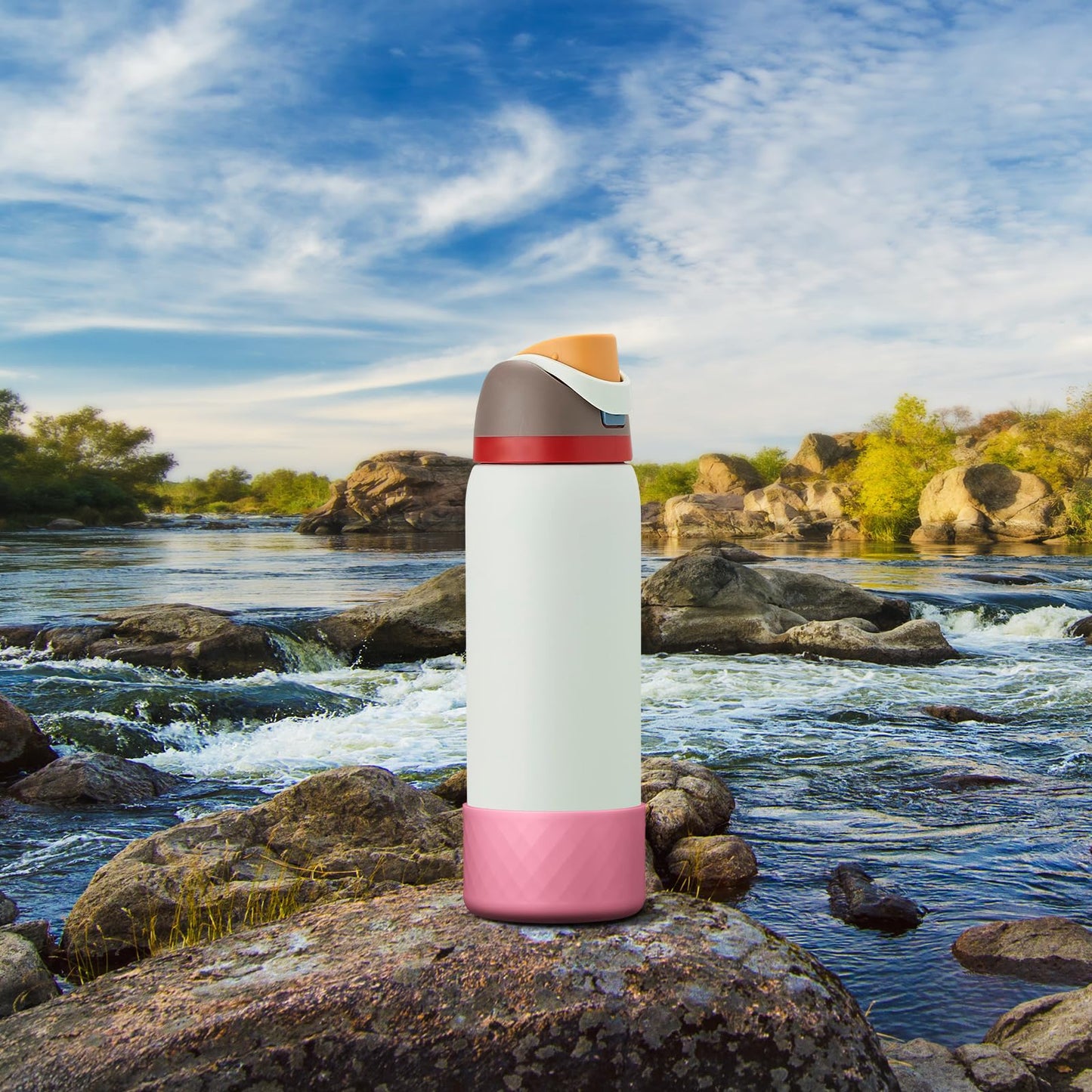 Silicone Boot for Owala Water Bottle 32 oz, Anti-Slip Protective Sleeve for FreeSip/Twist/Flip Stainless Steel Water Bottles Accessories