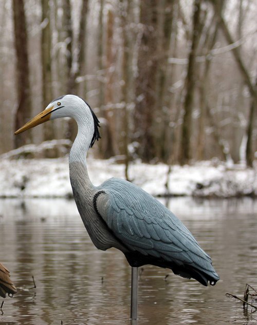 Flambeau Outdoors 5960CD Great Blue Heron Decoy, Includes Metal Stake - 1-Pack