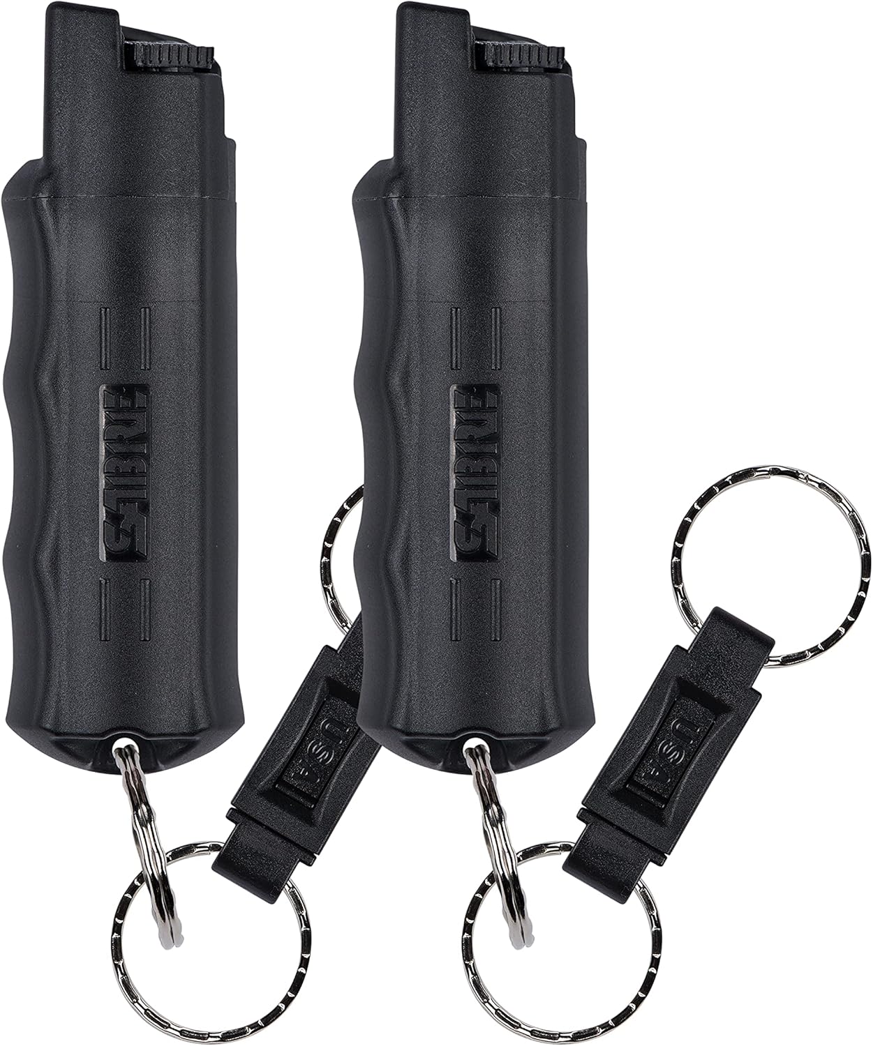 SABRE 3-in-1 Defense Spray - Max Police Strength Pepper Spray with Tear Gas & UV Dye, Quick Release Keychain, 0.54 fl oz