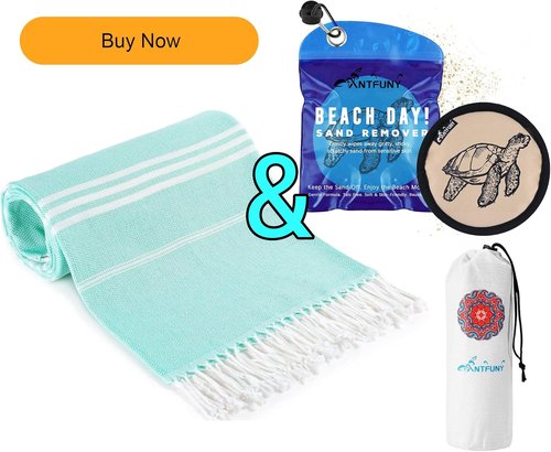 Antfuny Beach Towel - Quick-Dry Sand Remover | Lightweight & Compact for Travel