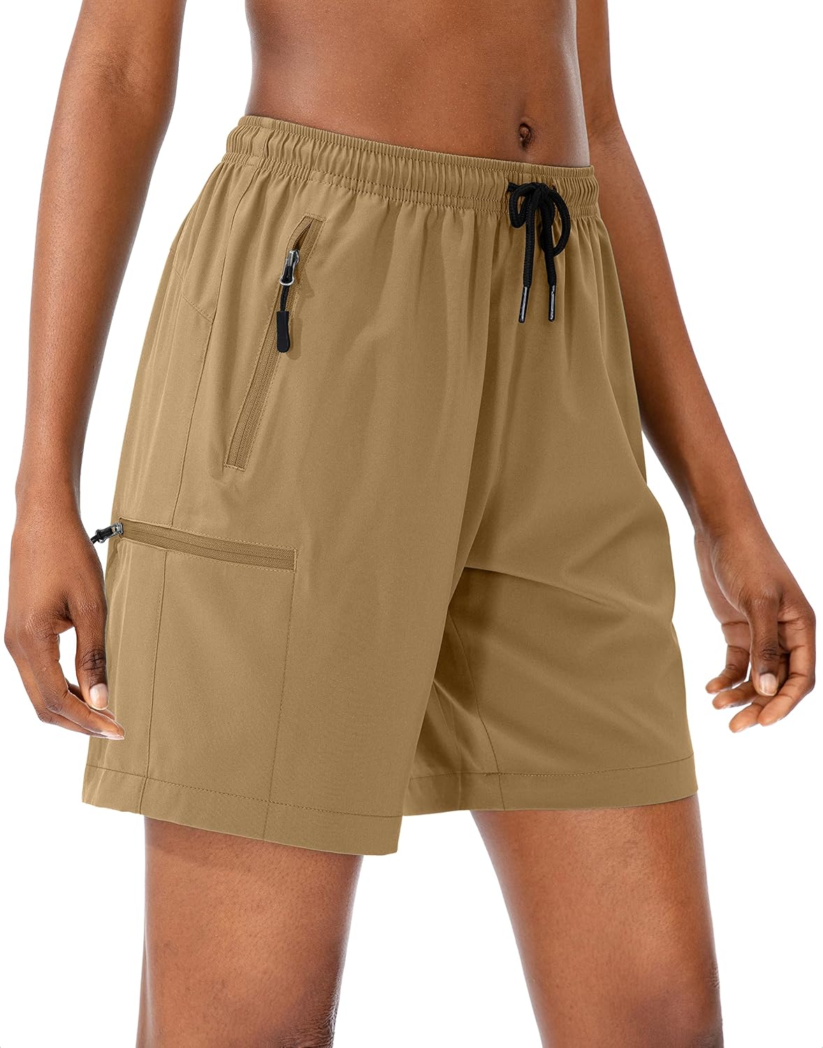 SANTINY Women's Hiking Cargo Shorts - Quick Dry Lightweight Summer Style with Zipper Pockets | 5''/7''/9'' Sizes