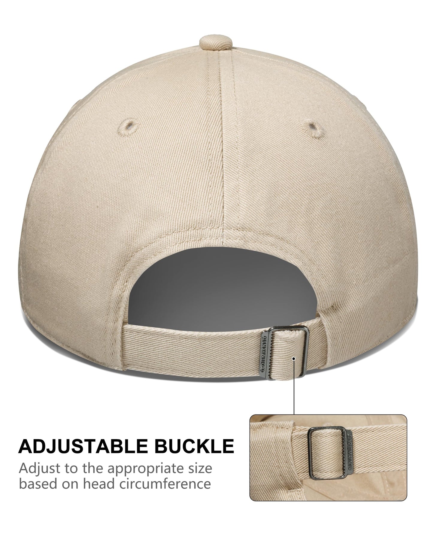 GADIEMKENSD Extra Curved Brim Baseball Cap, Womens Baseball Hat, Plain Dad Hat with Adjustable, Ball Caps for Men Unstructured Blank Low Profile Golf Hats for Gym Run Tennis Workout Black Khaki
