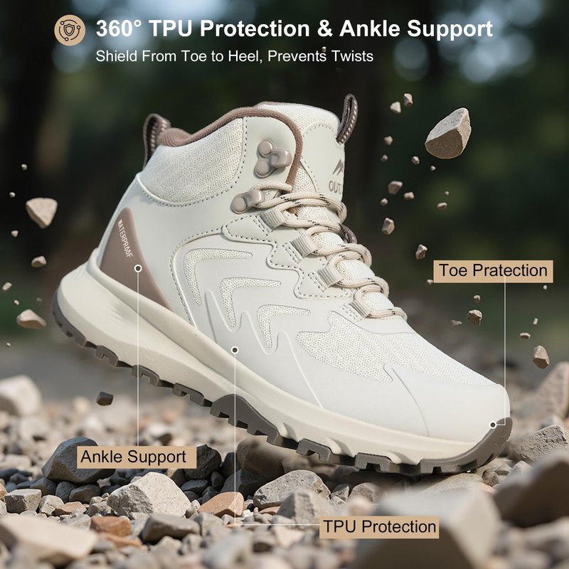 Women’s Waterproof Hiking Boots Lightweight Comfortable Trail Walking Outdoor Boots