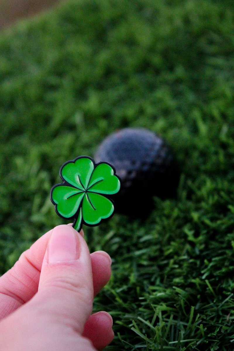 MULLIGAN HOOLIGAN Golf Ball Marker + Magnetic Hat Clip, Funny and Unique Golf Gift, Premium Quality, The Perfect for Your Favorite Golfer, Golf Accessories for Any Occasions (Four-Leaf Clover)