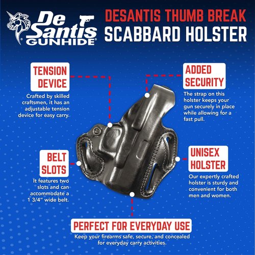 Desantis Scabbard Holster For Glock 26/27 Right Hand Black , Glock 26 27 33