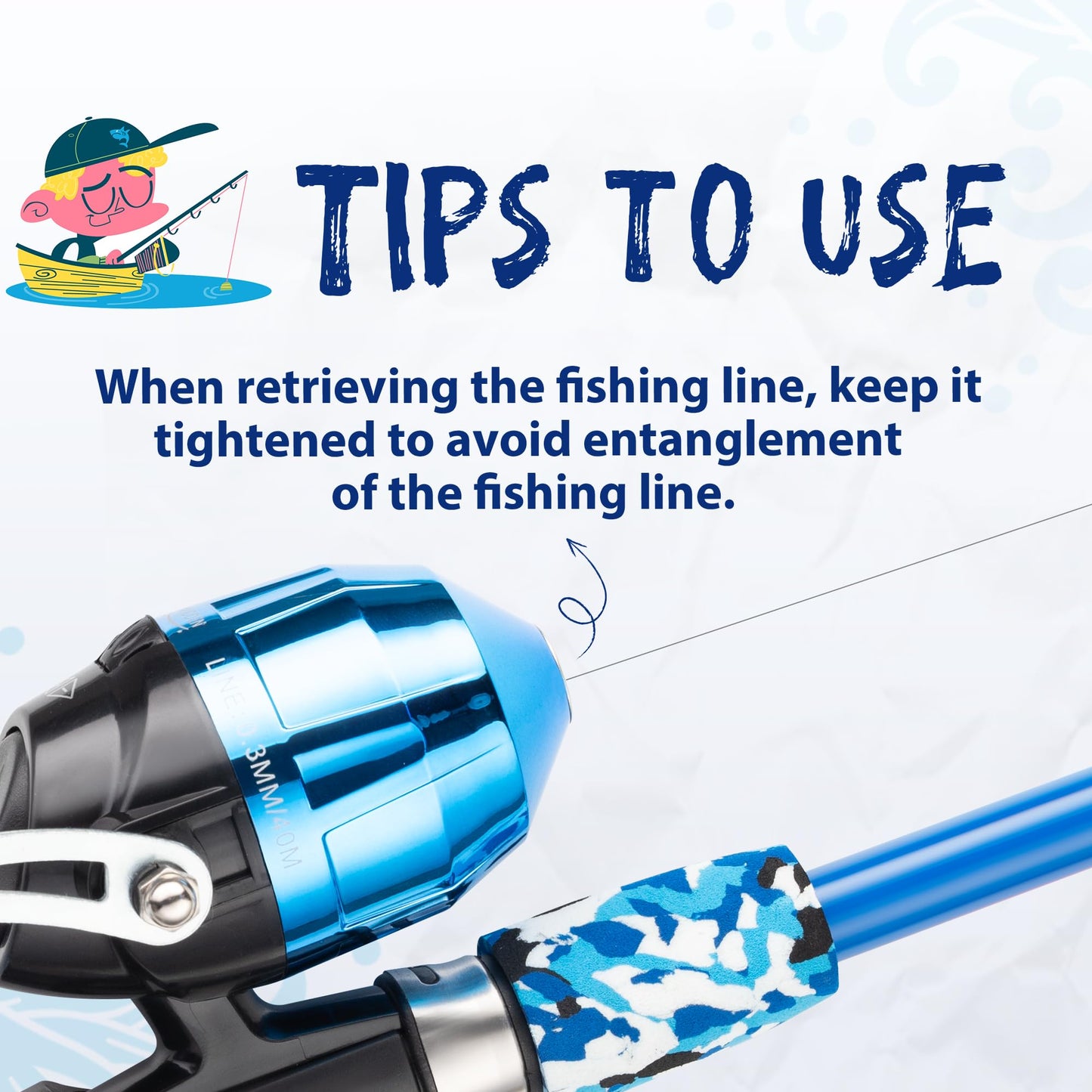 WIDDEN Kids Fishing Pole, 2 Pack Kids Fishing Rod Portable Fishing Rod with Double-Layer Tackle Box, Fishing Line, Reel, Bucket, Net for Boy, Girl, Youth, Beginner Blue