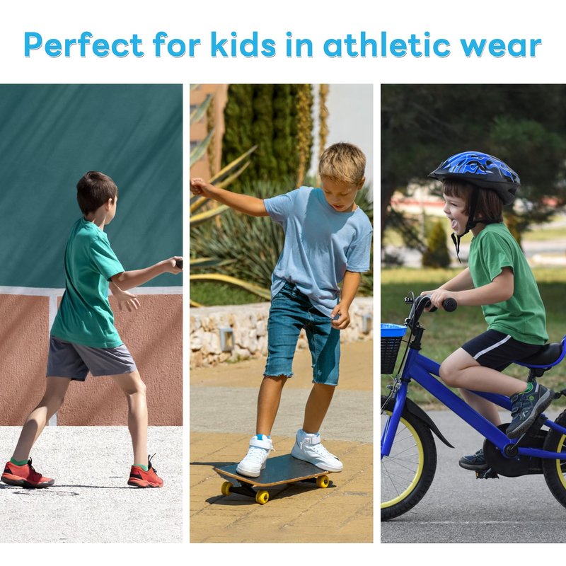 ZERULETS Kids Socks Boys Sock 12 Pairs Ankle Athletic Short Low Cut Socks for Boys Kids Girls 1-14 Years(Multicolor-A,5-7 Years)