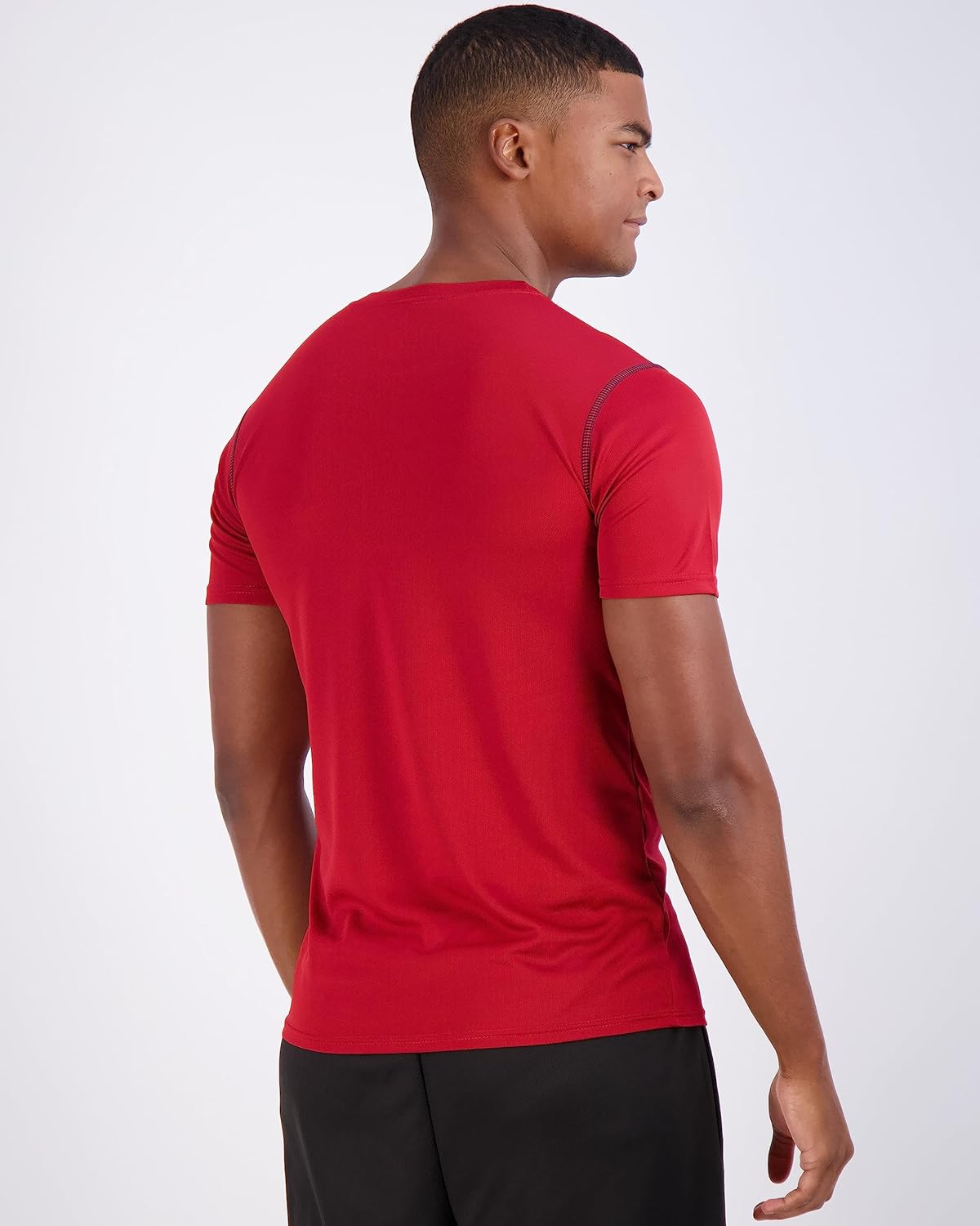 Real Essentials Men's Mesh Short Sleeve Crew Neck T-Shirt - 5 Pack Workout Athletic Tee (Big & Tall)
