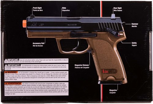 Heckler & Koch USP CO2 Airsoft Gun - 6mm BB Pistol with Standard Action | Dark Earth Brown