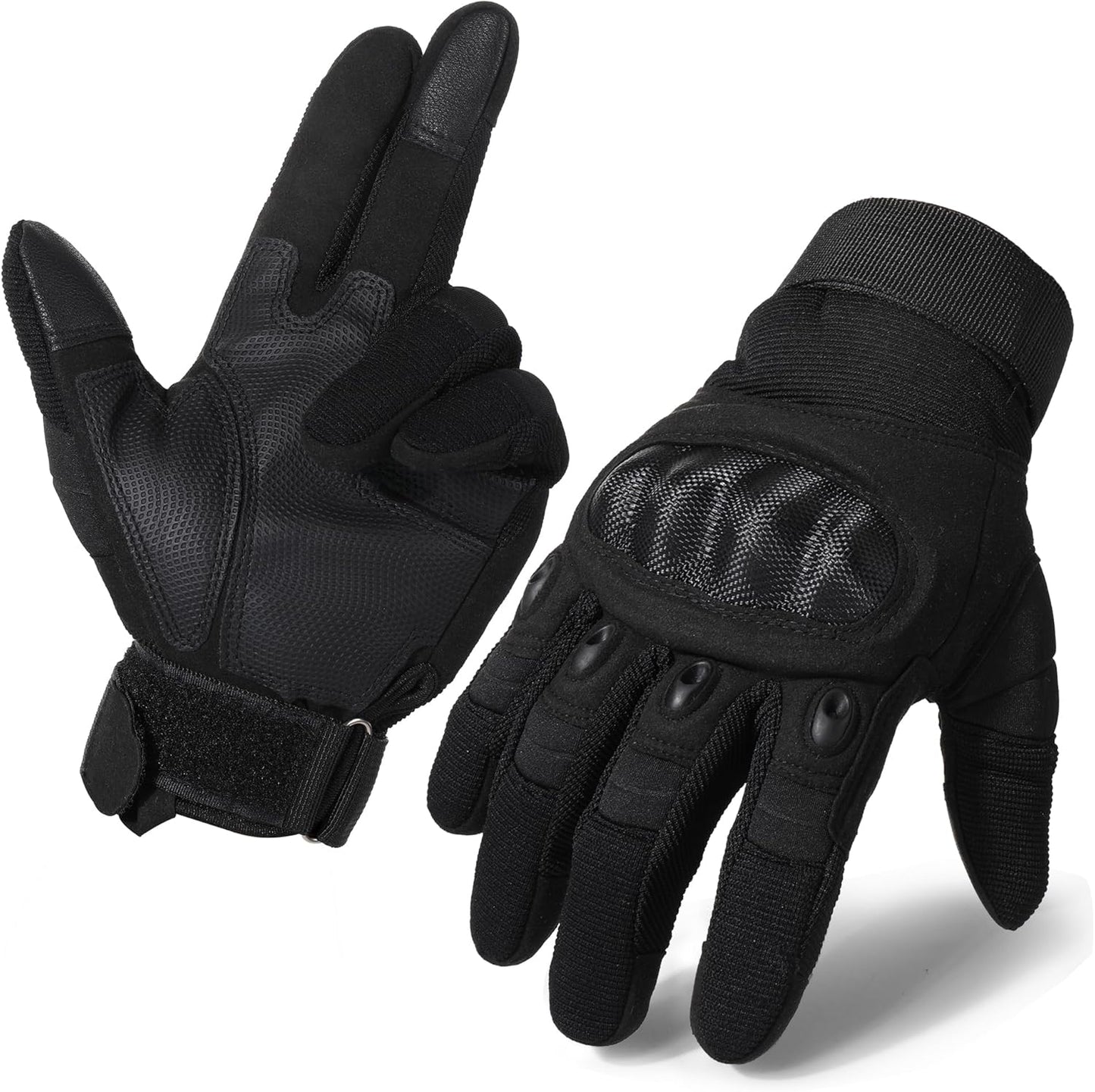 Skiennix Motorcycle Tactical Gloves - Touchscreen, Hard Shell & Palm Padding for Outdoor Sports