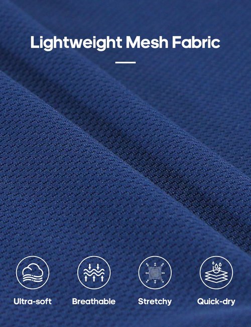 Vlynor Men's Sweatpants Athletic Workout Pants Lightweight Quick Dry Mesh Gym Running Lounge Pants with Pockets (Navy, Medium)