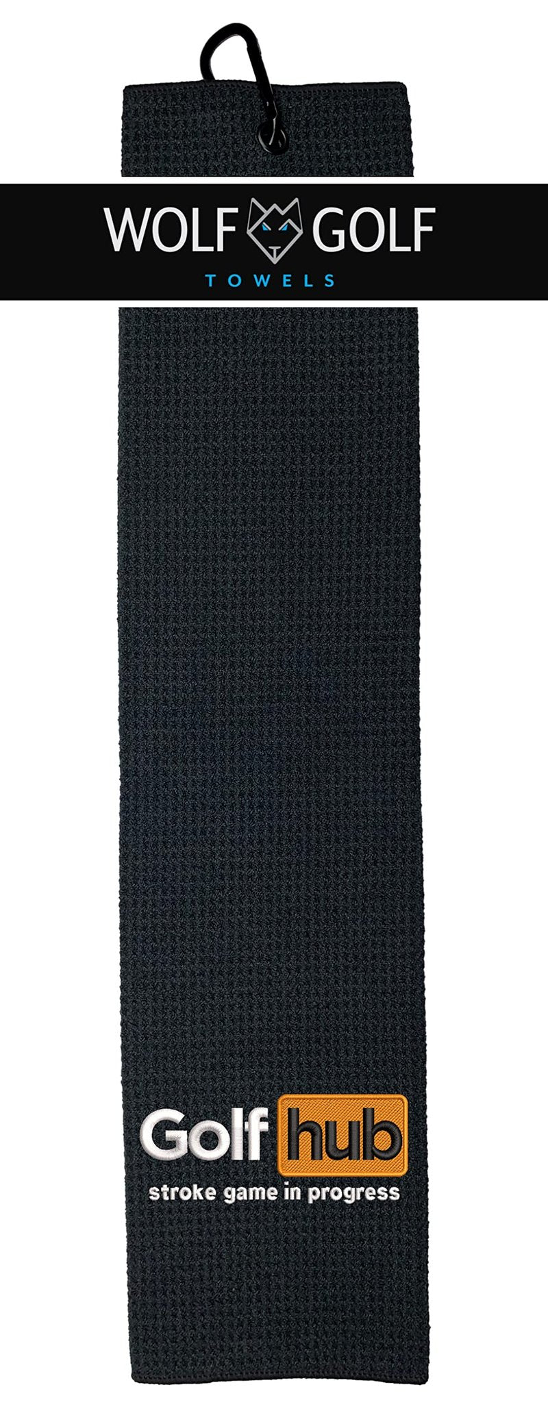 Wolf Golf Towels Golfhub Golf Towel | Embroidered in USA | Golf Accessories for Men or Women