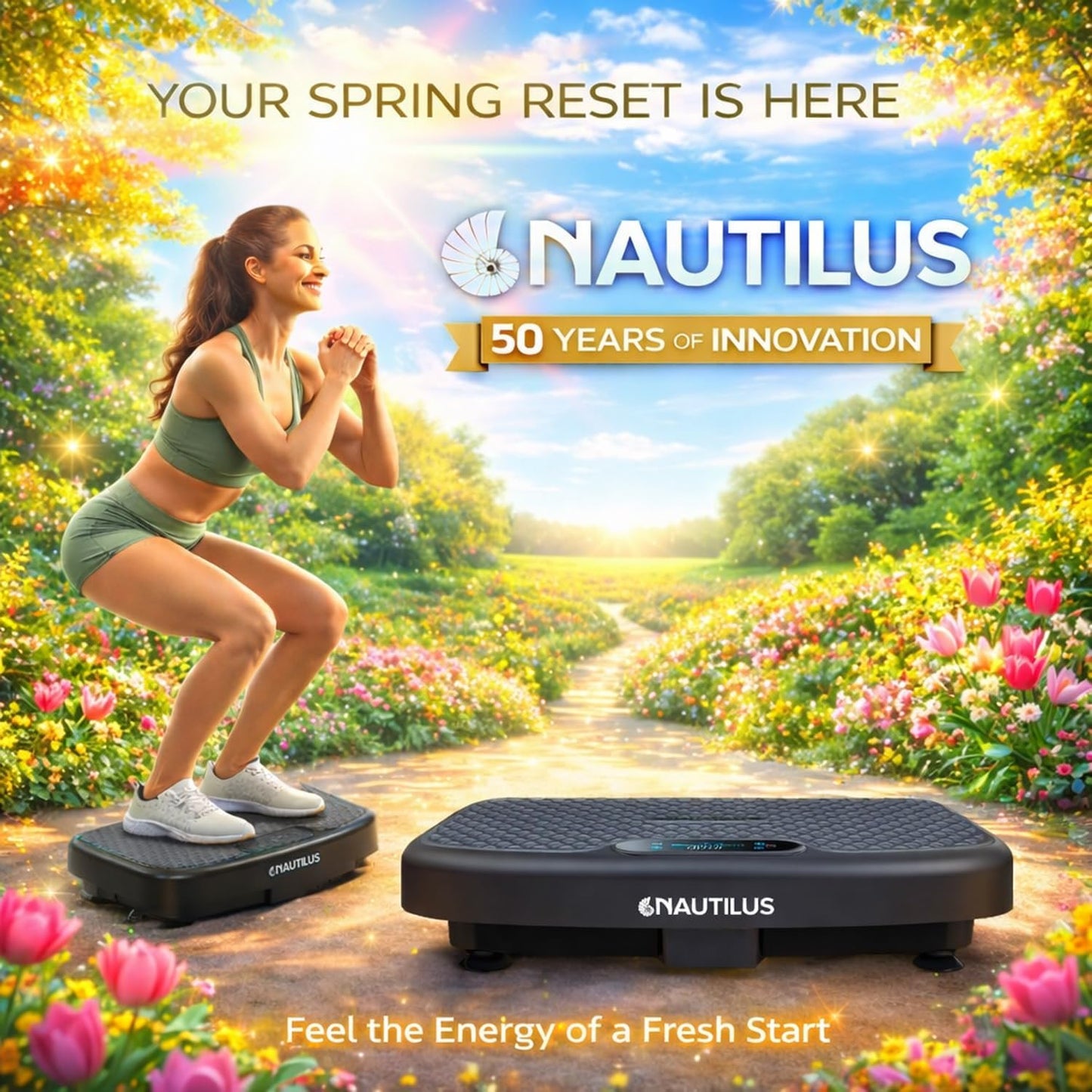 Nautilus Vibratone Pro Vibration Plate - Full Body Workout Machine for Muscle Activation & Fat Loss