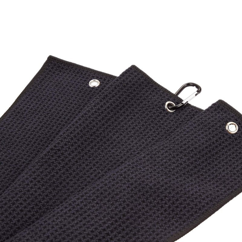 Golf Towel (16" X 21") Microfiber Waffle Pattern with Carabiner Clip,Golf Towels for Golf Bag for Man (20 Pack Black)