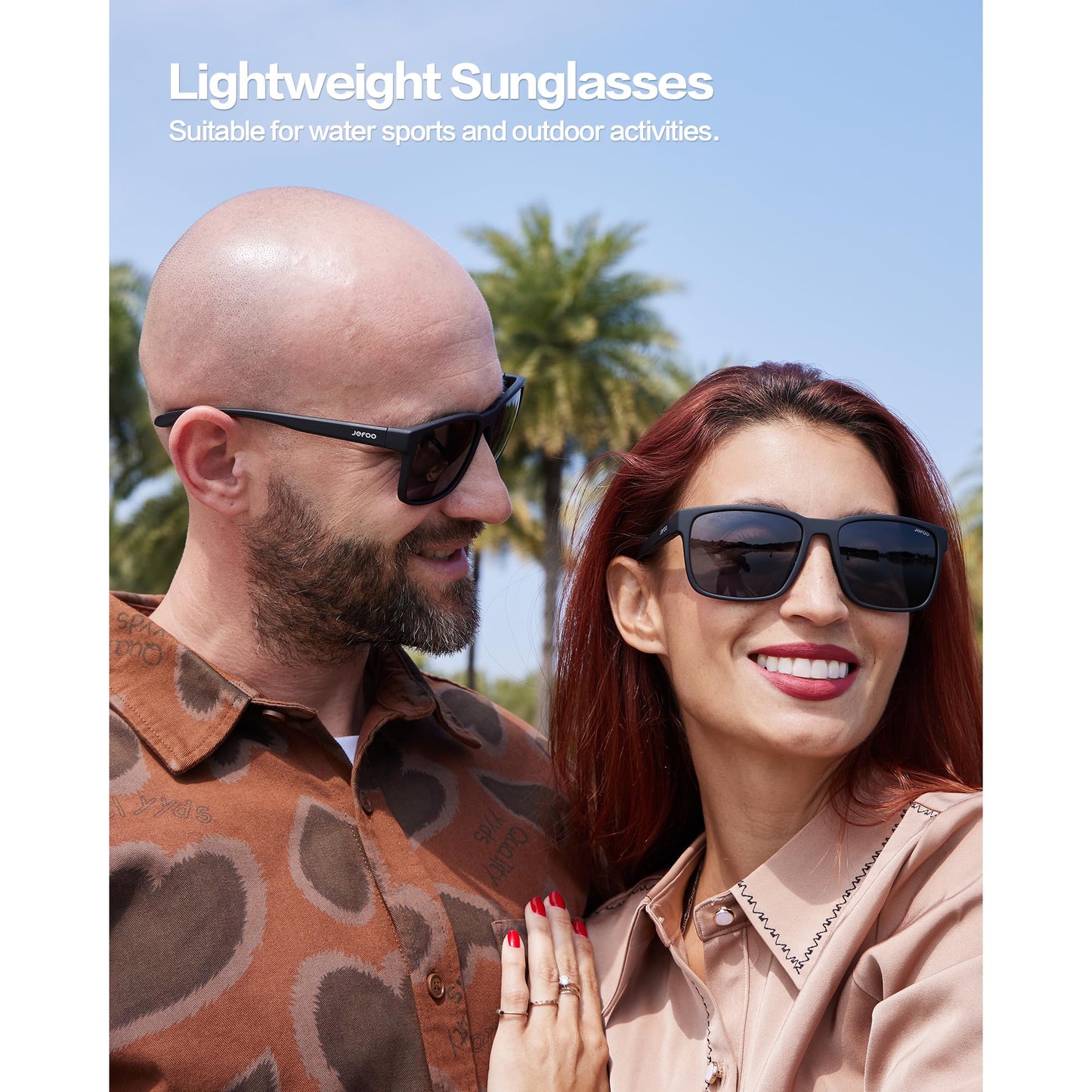 Jefoo Polarized Fishing Sunglasses for Men Women Kayaking Surfing Driving Lightweight Sports Sun Glasses UV Protection