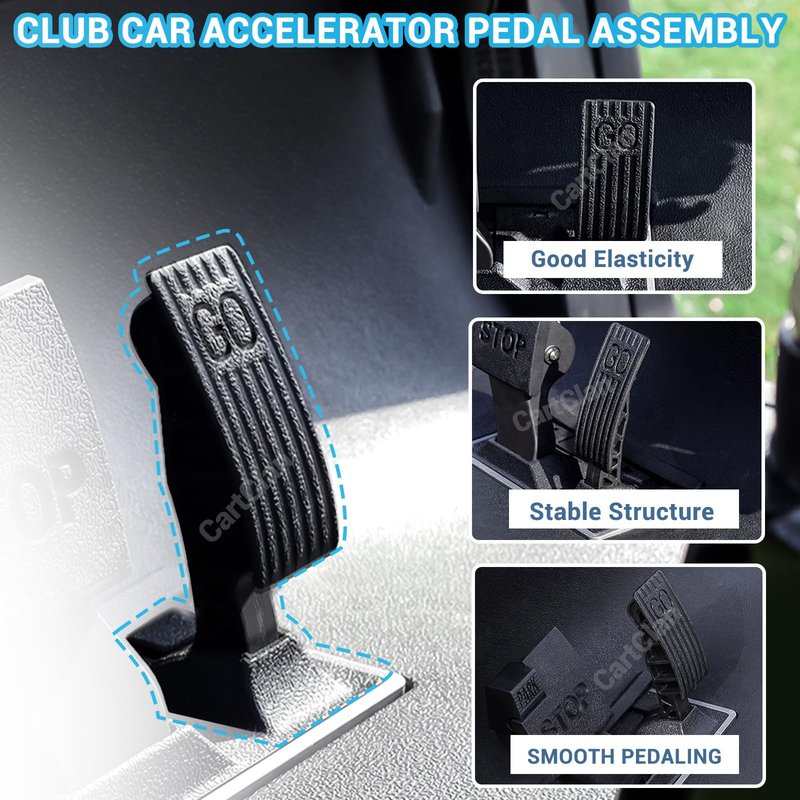 CartClan Golf Cart 2nd Gen Accelerator Pedal Assembly with Throttle Sensor Kit Suitable for 2010-Up Club Car Precedent/Tempo/Onward Gas Golf Carts, OEM# 102595502