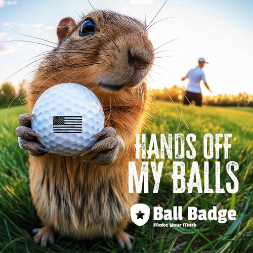 HODL 21 Ball Badge - Golf Ball Stamp (The America Series) Golf Ball Marker, Reusable Golf Ball Marking Tool to Identify Golf Balls (American Flag)